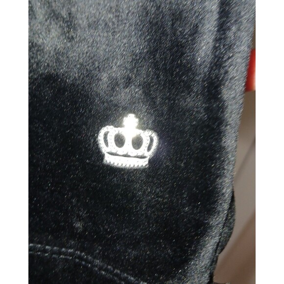 Juicy Couture Vintage Y2K Black Velour Dress Mini Glothic Party Holiday Size M. - Picture 16 of 16